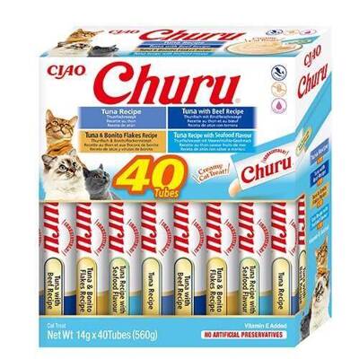  INABA Churu pour chats - mélange de saveurs au thon 40x14g