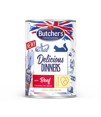 BUTCHER'S Delicious Dinners morceaux de boeuf en gelée 400g (chat)
