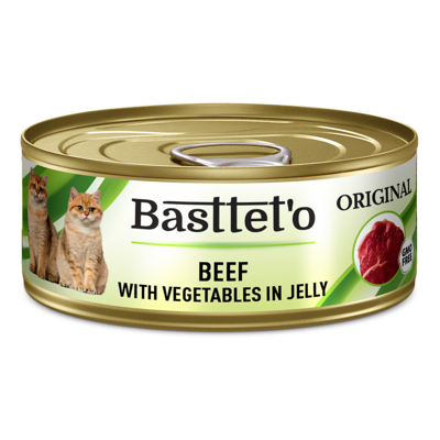 Basttet'o Original Gelée de bœuf et de légumes pour chats 85g (boîte) x10
