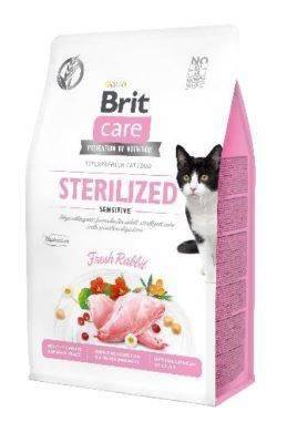 Brit Care Cat Grain-Free Sterilized Sensitive au Lapin 400g x2