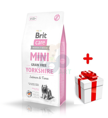 Brit Care Mini Grain Free Yorkshire avec saumon et thon 2kg  + Surprise pour votre chien GRATUITES !