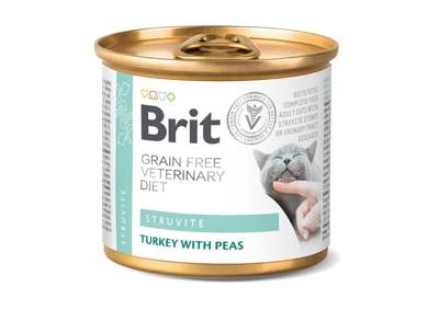 Brit Grain Free Veterinary Diet Cat Struvite Dinde avec pois 200g