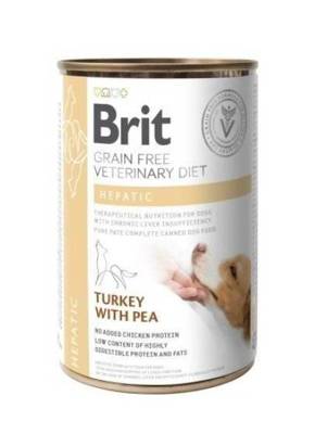 Brit Grain Free Veterinary Diet Dog Hepatic avec dinde et pois 400g x12