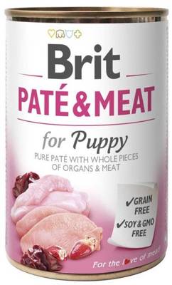 Brit Pate & Meat Puppy Poulet & Dinde 400g x12