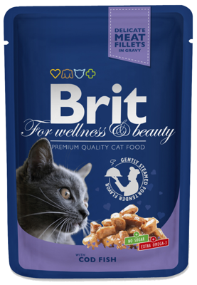 Brit Premium Cat Adult Morue 100g X12