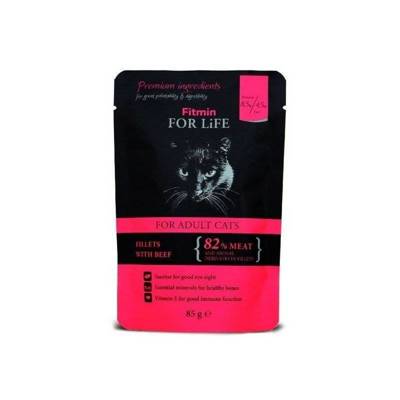 Fitmin Cat For Life Adult Beef  12x 85g