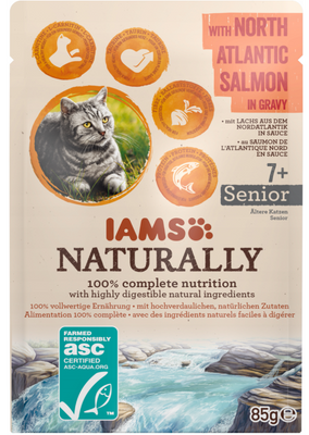 IAMS - Naturally with North Atlantic Salmon in gravy 85g
