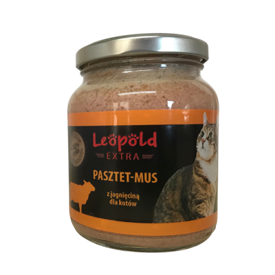 Leopold Pate Mousse à la viande d'agneau pour chats 300g +10% Gratuit ( Bocal)