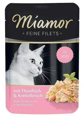 Miamor Feine Filets - nourriture humide pour chats filets de thon au crabe 100g