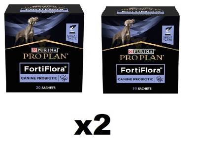 PRO PLAN FortiFlora Supplément probiotique pour chiens 2x(30x1g)