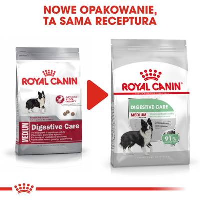 ROYAL CANIN CCN Medium Digestive Care 12kg nourriture sèche pour chiens adultes de race moyenne avec un système digestif sensible.